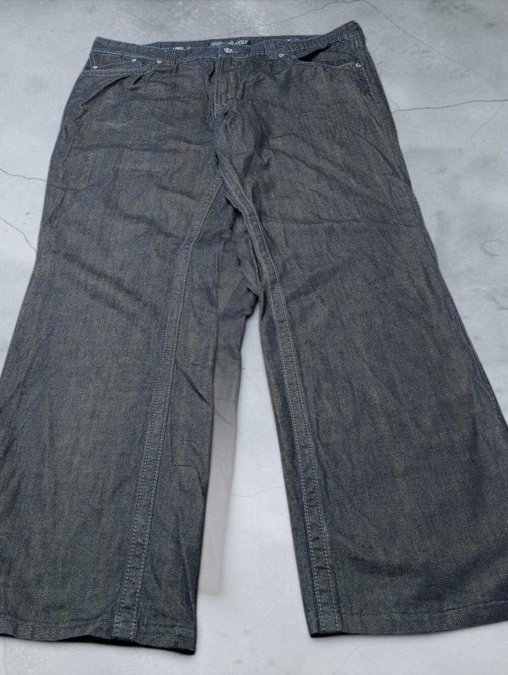Y2K Affliction Baggy Jeans Blake Relaxed Fit Black Skater Denim Pants Style